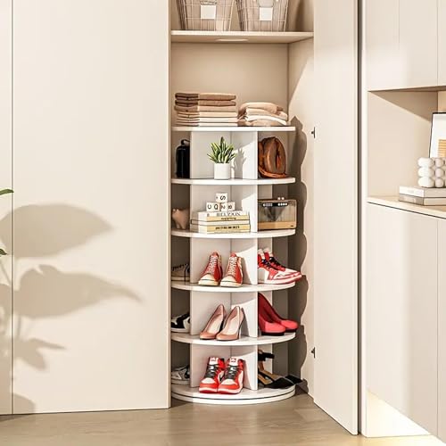 Image of The Artment 5- TierTwist Rotating Organizer Tower | 360 Swivel Multi-Purpose Storage Rack for Shoes, Makeup, Skincare, Pantry Items | Shoes Rack | Space-Saving Organizer for Home & Office