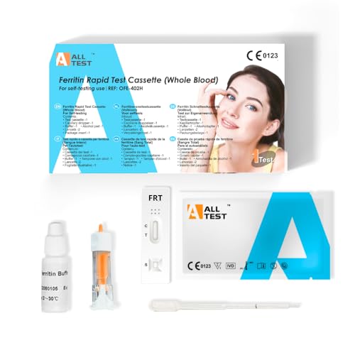 1 Test Ferritina Alltest Test de Hierro Test hierro Prueba Rápida de Ferritina test rápido autotest Prueba de Hierro Test para detetar nivel de hierro test Anemia Test deficiencia de hierro Autotest