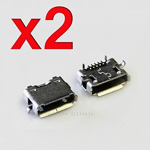ePartSolution_2X Micro USB Charger Charging Port Dock Connector USB Port for BlackBerry Playbook RDJ21WW Replacement Port USA