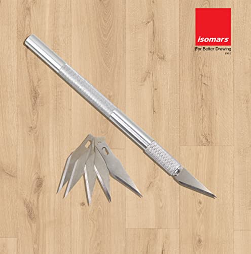 Image of Isomars Paper Cutter - with Extra Blades & Hand Held Design with Metal Body (Paper Cutter)