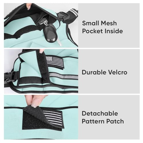 Image of APEXUP Adjustable Weighted Vest, 4-10lb /12-18lb /20-32lb Vest with 6 Ironsand Weights and Large Pocket, Weight Vest for Men Women Strength Training, Running, Walking