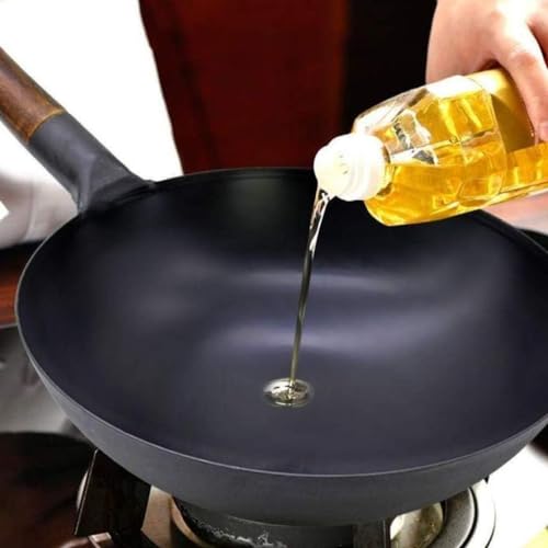 Wok con mango de madera de 34 cm miniatura 5