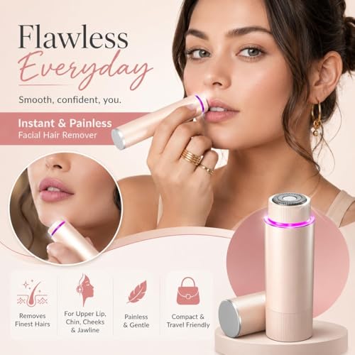 Image of MORTON DAVIES Facial Hair Remover 5000 Series, Personal Groomer for Women, Cordless and Compact |with Hypoallergenic Head, Gentle and Quick Facial Hair Removal | Easy Touch-Ups