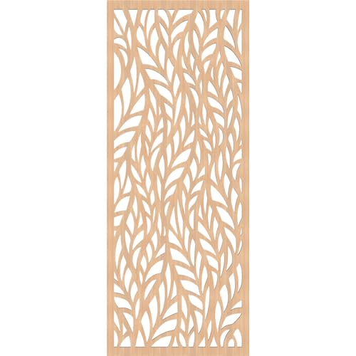 Image of Ortonville Decorative Pierced Fretwork Wood Wall Panels, 15 3 /8 inchW x 39 3 /8 inchH x 1 /4 inchT, Hickory