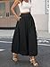 ELLEVEN Womens Bubble Maxi Long Skirt with Pockets Flowy Puffy Hem Elastic Waist Casual Lightweight Balloon Skirt Y2k Elegant Ruffle A-Line Classic Skirt Spring Summer 2026 Black Large