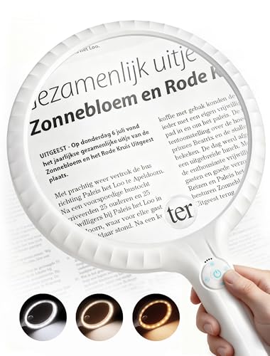 ARTDOT Leselupe mit Licht für Senioren Groß Wiederaufladbare Lupe mit Licht Handlupe für Lesen Juwelier Modellbau Bastel Opa Oma Senioren Geschenk