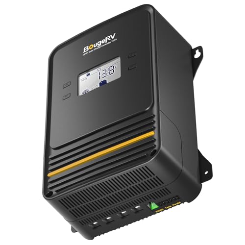 BougeRV MPPT Solar Charge Controller 100A, 12V/24V/36V/48V 100 Amp Solar Panel Regulator, Built-in Bluetooth, Backlit LCD, for LiFePO4, SLD, AGM, FLD, Gel Battery, RV, Golf Cart, Off-Gird