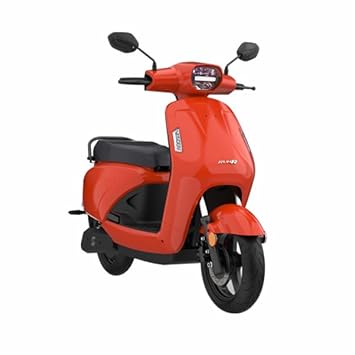 RunR HS (Sunset Orange) Electric Scooty/Scooter with CBS Brake System and 60V/40Ah Battery Capacity | eco Friendly Portable Chargeable Anti Theft Alarm and Keyless Drive