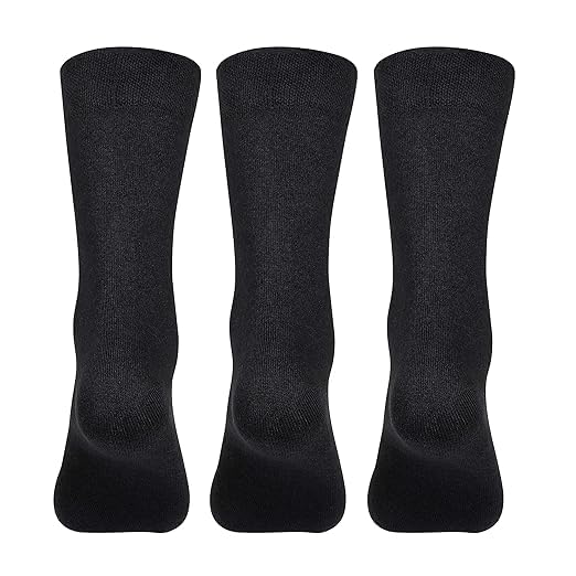 Image of SANDHA socks for men full length Men's Cotton Heel & Toe for Durability. Ideal for Regular, Business & Office Use - Pack of 3, Free Size