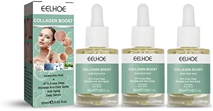 Advanced Collagen Boost anti aging Serum, Skincare Glow And Protect Serum, Collagen Boost anti aging Serum, Collagen Peptide Serum for Face Wrinkles (colourless 3PC)