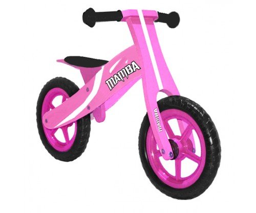 Pink Wood Balance Bike 