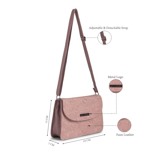 Image of Caprese Flowy Medium Sling Bag for Women with Adjustable Strap & Magnetic Button Closure for Comfortable Wear | Versatile Handbag for Everyday Use, Travel, and Special Occasions