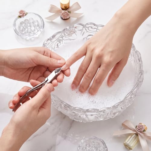 Image of Manicure Bowl 1Pcs Glass Nail Soaking Bowl Acetone Soak Off Bowls Nail Art Remover Soak Soaker for Fingernail Toenail Caring Polish Removal, Home & Salon Use, Transparent