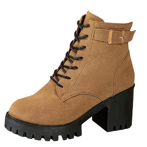 Bottines de combat pour femme à lacets rangers plateforme 6.5cm en toile vert armée 37.5