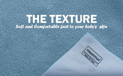 Image of Maximus Waterproof Quick Dry Sheet for Baby Pack of 2 | Bed Pad Extra Absorbent Washable Matress Protector | Baby Bed Protector Sheet for Toddler Children (70x50 cm) (Navy BLUEAND SBLUE, Small)
