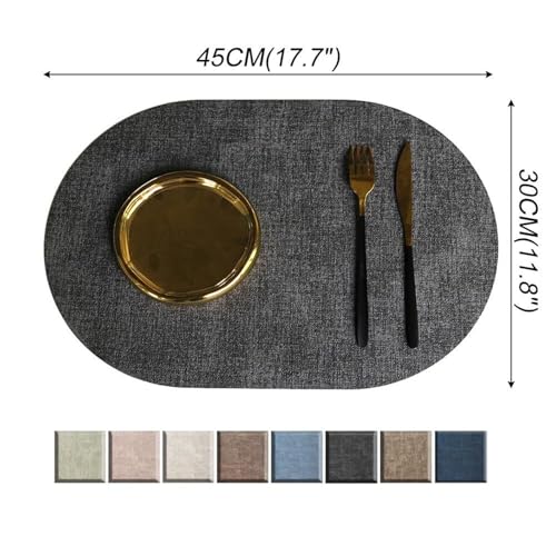Set de table ovale imperméable résolvant les taches de graisse dans la cuisine