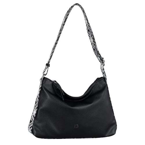 TOM TAILOR Denim Donata Damen Hobo Bag Schultertasche Mittelgroß Schwarz