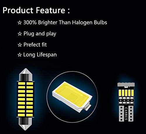 9pcs F150 Interior LED Lights Kit Super Bright LED Map Dome Light Bulbs for 2009 2010 2011 2012 2013 2014 Ford F150 Pickup all models