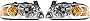 For Nissan Sentra Headlight Assembly 2004 2005 2006 Pair Driver and Passenger Side Base/S Model Chrome For NI2502151 | 26060-6Z525