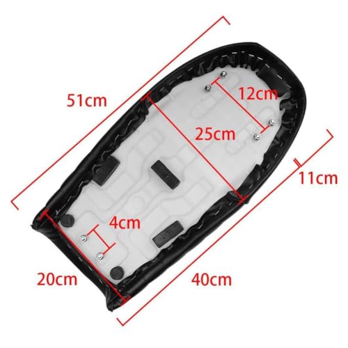 Asiento de motocicleta plano para conductor y pasajero de estilo cafe racer 2
