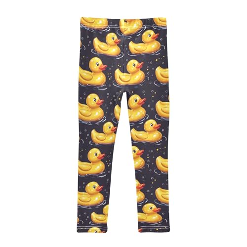 Funny Duck Swim Water Girls Leggings Athletic Pants Tights Stretch Bottom2