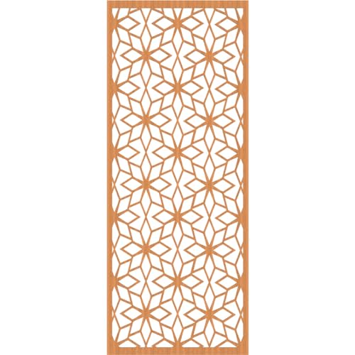Image of 29 3 /8 inchW x 74 3 /8 inchH x 1 /4 inchT Lake Decorative Fretwork Wood Wall Panels, Cherry