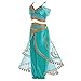 Monissy Niña Aladdin Princesa Jasmine Disfraz Tops Pantalones Manga Corta Traje Cosplay...