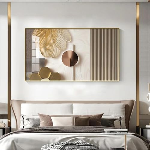 Affiche imprimée moderne dorée pour transformer un mur vide de salon