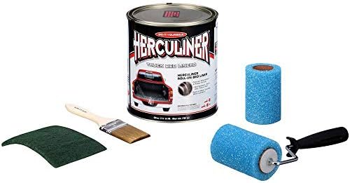 Herculiner HCL0B8 Liquid Black Truck Bed Liner 1 Gallon Brush and...