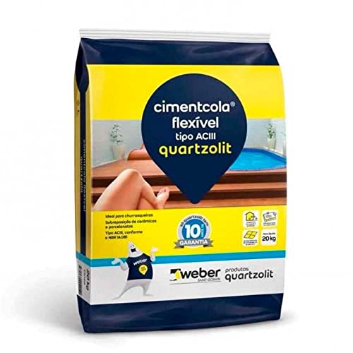 Argamassa Colante Cimentcola Flexível Cinza Saco Plástico 20kg