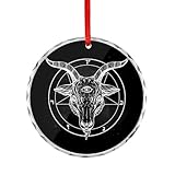 Photo Gallery decorazione da appendere a forma di pentacolo con demone baphomet, capra satanica, in cristallo, da appendere, decorazione per albero di natale, anniversario di matrimonio Photo Gallery decorazione da appendere a forma di pentacolo con demone baphomet, capra satanica, in cristallo, da appendere, decorazione per albero di natale, anniversario di matrimonio