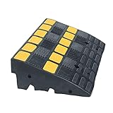 Moravia MORION Bordstein-Rampe (Gummi, LxBxH 600x360x150, schwarz, gelb reflektierend, belastbar bis 40 t) 279.20.108