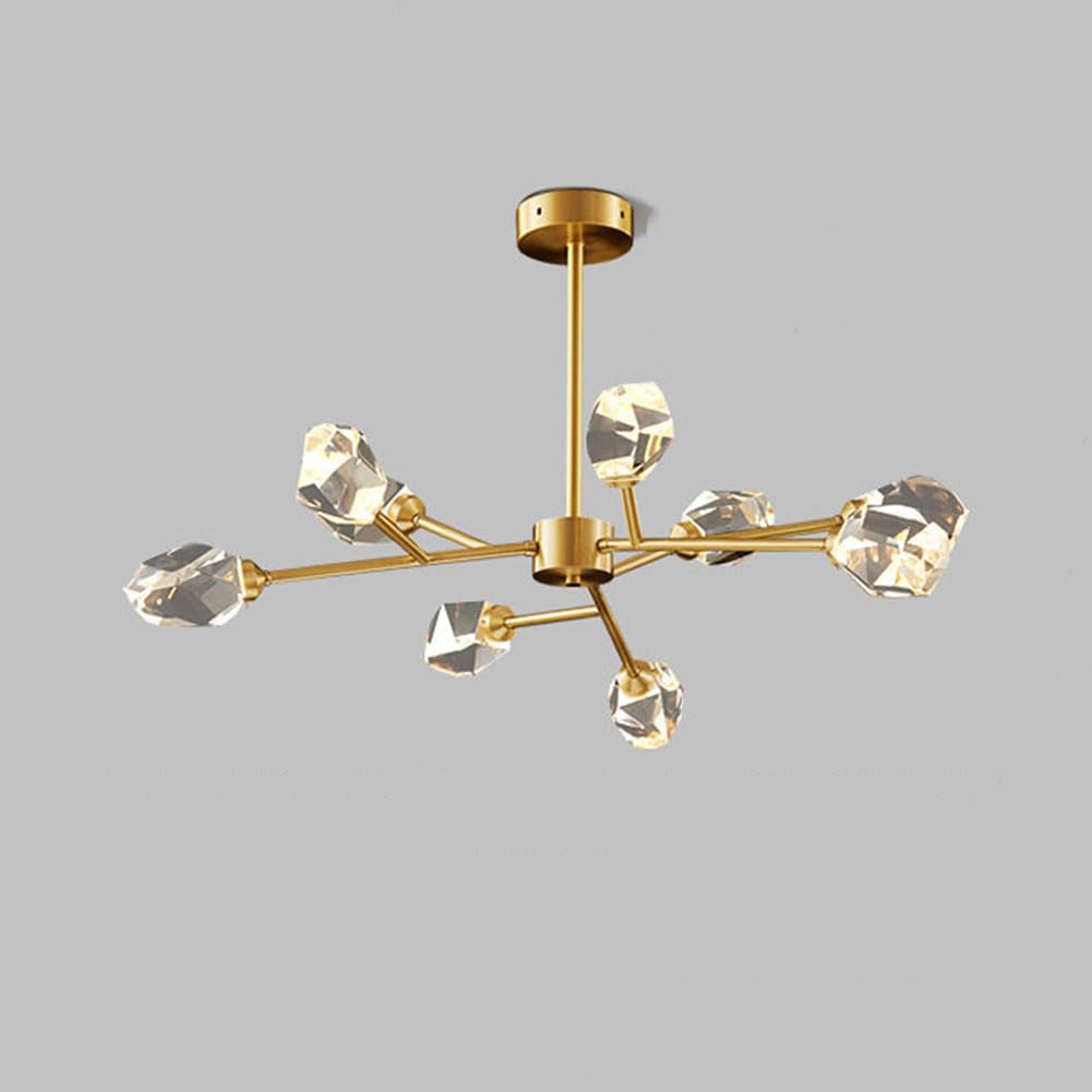 Lustre en cuivre 15 têtes pour illuminer un grand salon sombre
