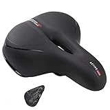 🎁 【Atmungsaktives Hohldesign】 Das hohle Design bietet Belüftung, wodurch das Material in der Mitte des Fahrradsattels reduziert und leichter und atmungsaktiver wird. Der Mittelausschnitt für eine bessere Belüftung kann die Atmungsaktivität und Sicherheit beim Fahren erhöhen.