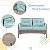 4 Piece Outdoor Patio Furniture Sets,Wicker Furniture with Cushions and Coffee Table,Outdoor Rattan Chair Wicker Sofa Garden Conversation Bistro Sets, for Yard,Pool or Backyard,patio deals set
