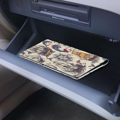 Organizador de documentos para auto cuero miniatura 6