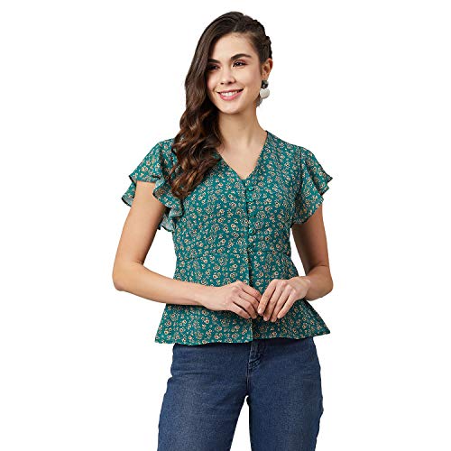 Image of Carlton London Women's Striped Regular Fit Blouse