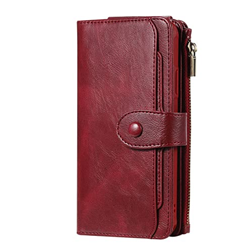 Portefeuille amovible rouge pour iPhone 12 Pro résolvant l'encombrement