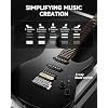 Donner DMT-66 Solid Body Electric Guitar Kit for Beginners, Full Size 39 Electric Guitar with HSS Pickups, Poplar Body, Maple Neck, Starter Guitar with Gig Bag, Strap, Whammy Bar, Wrench, Black