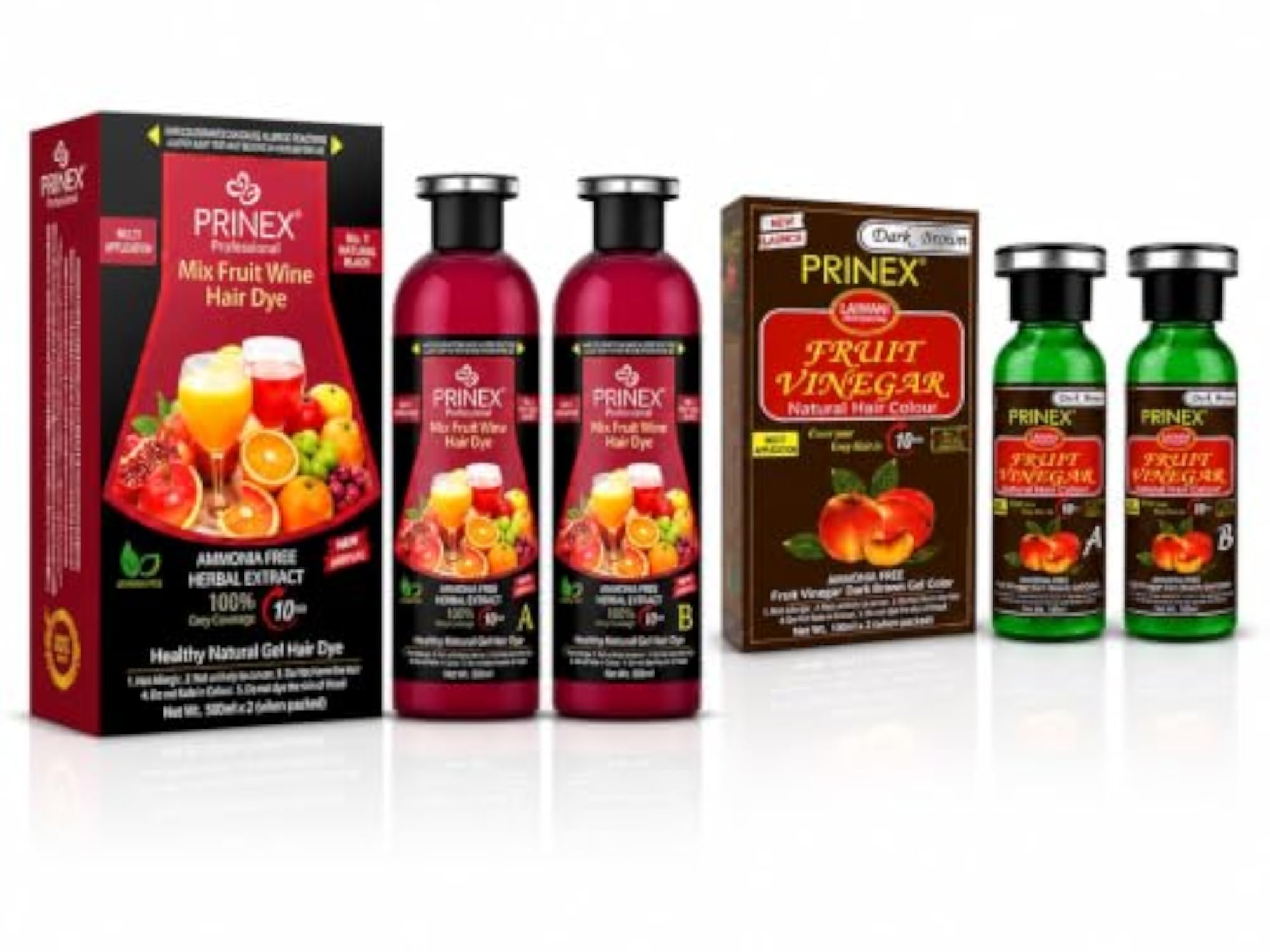 Fruit Vinegar Natural Black Hair Color Gel, Combo Pack, Gift for Her