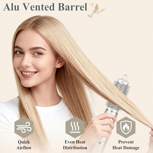AFDD Round Brush Attachment for Shark FlexStyle Accessories, Normal Round Volumizing Brush Hair Styling Tool for Straight, Wavy, Curly, and Coily Hair