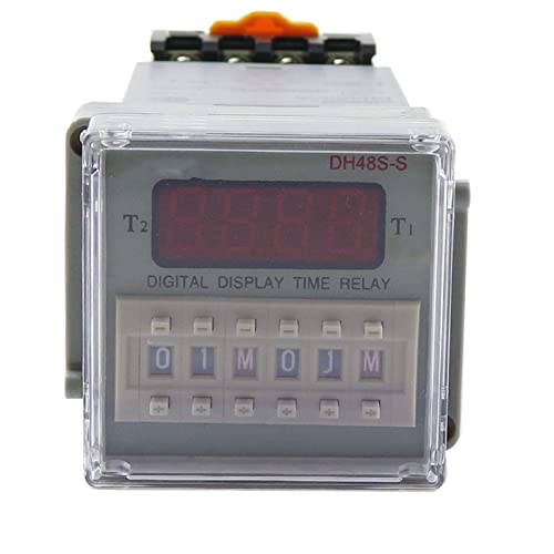 Relais temporisé numérique DH48S-S commutateur de temps 110V avec embase de fixation