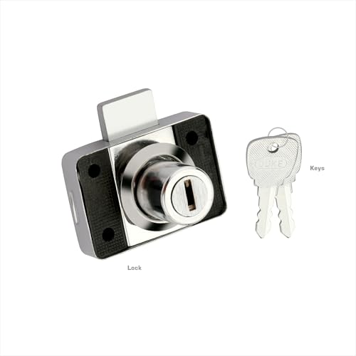 Image of DUKE Stainless Steel Multipurpose Drawer Cupboard Cabinet Lock with 2 Reversible Ultra Brass Keys for Office Shops, Hotels, and Hostels(Pack of 10)