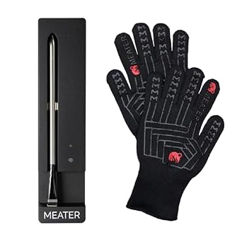 MEATER SE Wireless Thermometer Bundle w/BBQ Mitts, Black, 165ft Bluetooth
