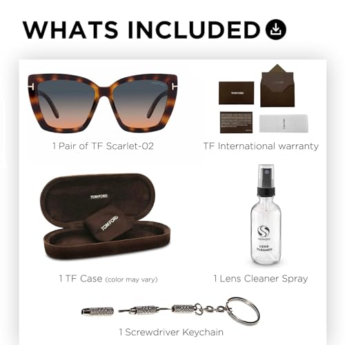 Tom Ford FT0920 SCARLET-02 Square Shape Sunglasses + Bundle With eSHADES Eyewear Cleaning Kit3