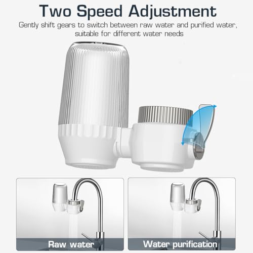 Image of Supvox Faucet Activated Carbon Water Filter Active Carbon Filtration Core Water Filter Faucet Mount Water Filtration System for Tap Water, Hard Water Softener, Universal Water Tap Filter, Clear