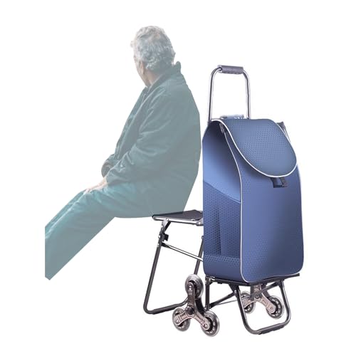 Bolsa plegable para carrito de la compra con ruedas, diseño impermeable para un fácil transporte y almacenamiento, perfecta para comestibles y mandados, y conveniente