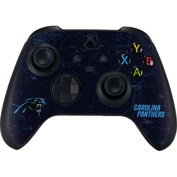 Skinit Decal Gaming Skin Compatible with Xbox Series X Controller - Officially Licensed NFL Carolina Panthers Distressed Design