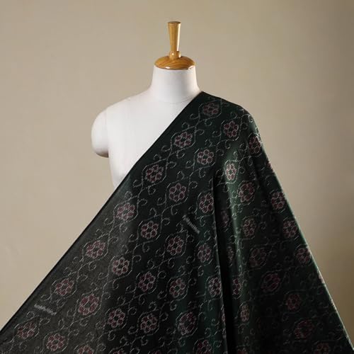 Image of Premium Sambalpuri Ikat Weave Pure Handloom Cotton Shirt Fabric Authentic Odisha Traditional Tie-Dye Craft, Soft & Breathable Natural Cotton Material for Custom Tailoring, Casual & Formal Wear