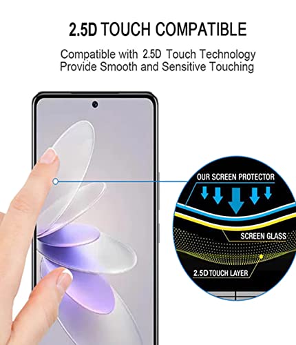 Image of ZARALA Tempered Glass Screen Protector Compatible for Vivo V27E 5G (Black) with Edge to Edge Coverage and Easy Installation kit (Vivo V27E)